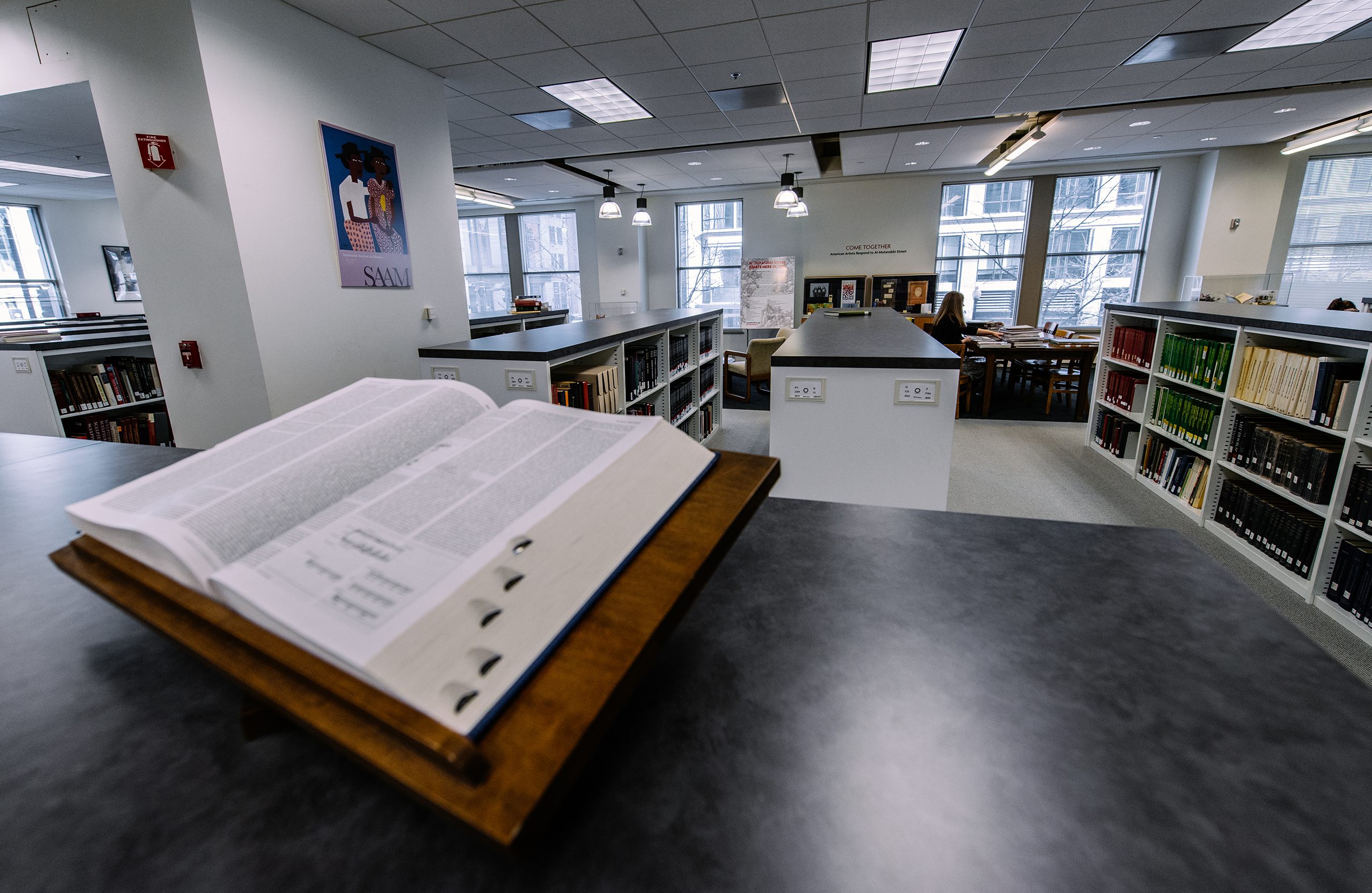 View of the interior of the library