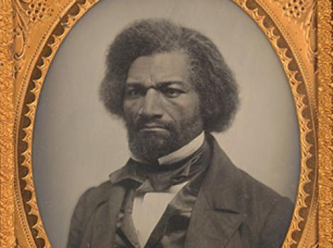 Daguerreotype of a black man in a dark suit
